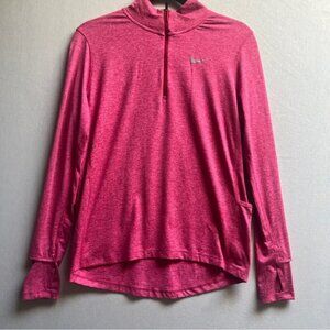 Nike Dri fit pink running pullover 3/4 zip shirt Sz S
